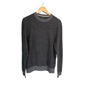 Boss Dark Gray & Light Gray Long Sleeve Crew Neck Lightweight Sweater sz M